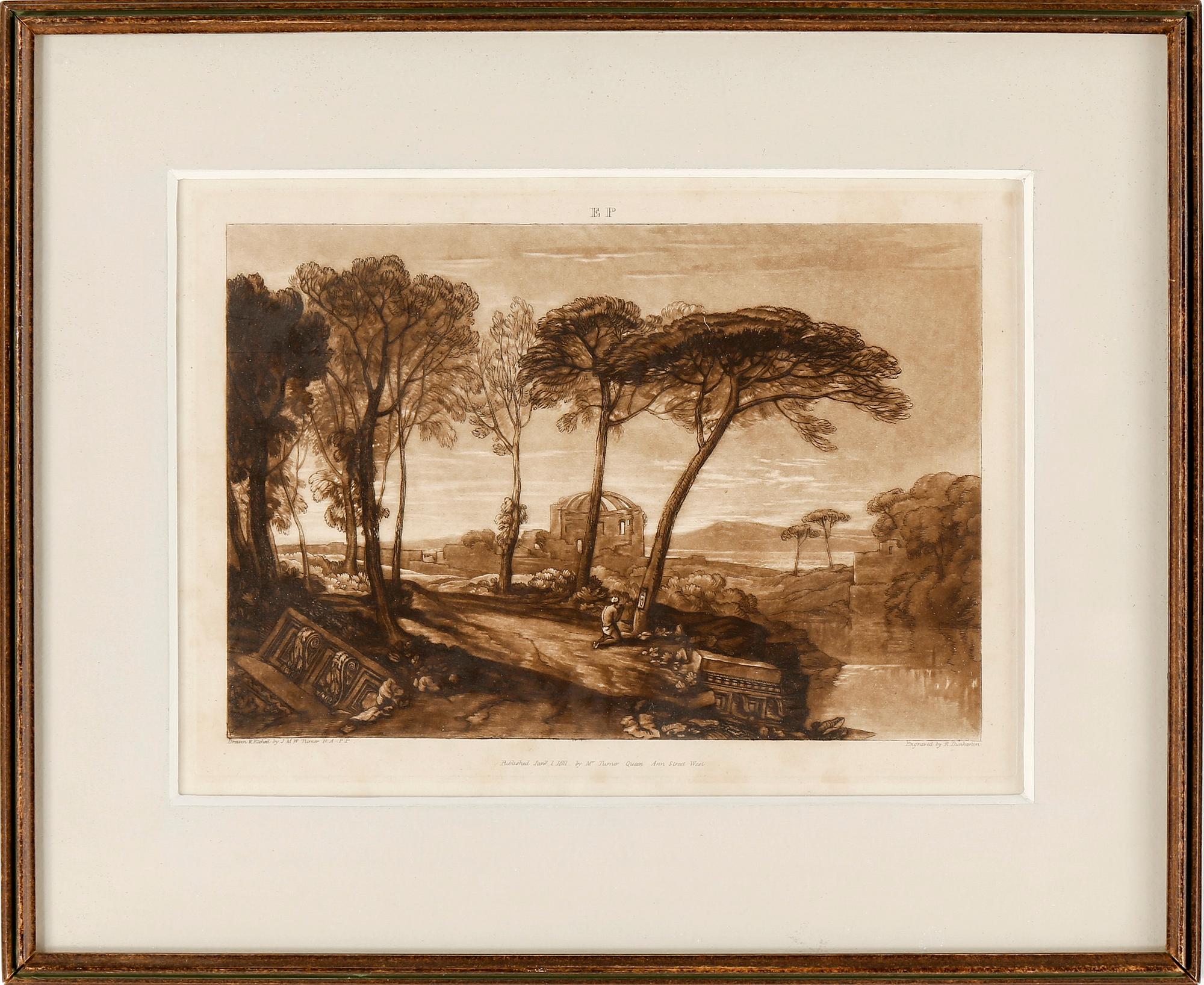 WILLIAM TURNER, efter, etsningar, 1800-tal.