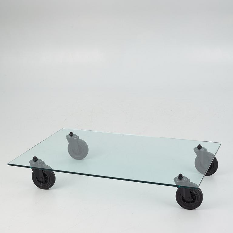 Gae Aulenti, soffbord, "Tavolo con Ruote", Fontana Arte, Italien.