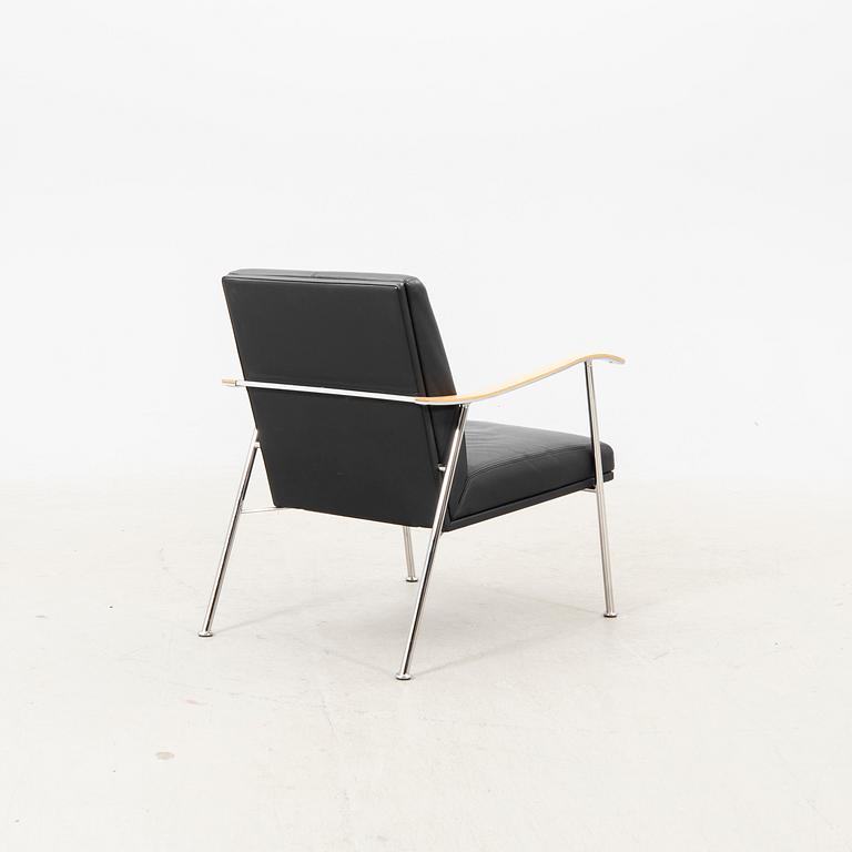 A 'Sahara' leather upholstered easy chair by Gunilla Allard for Lammhults.