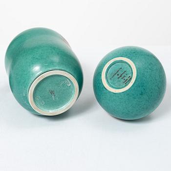 Wilhelm Kåge, A group lot of five Swedish 'Argenta' vessels, 20th century.