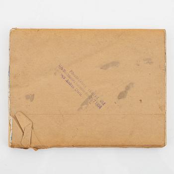 Försändelse med stämpel från kollisionen M/S Andrea Doria - M/S Stockholm 1956.