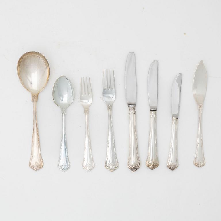 A 64-piece Swedish silver cutlery set, model 'Herrgård', including MEMA, Eskilstuna 1996.