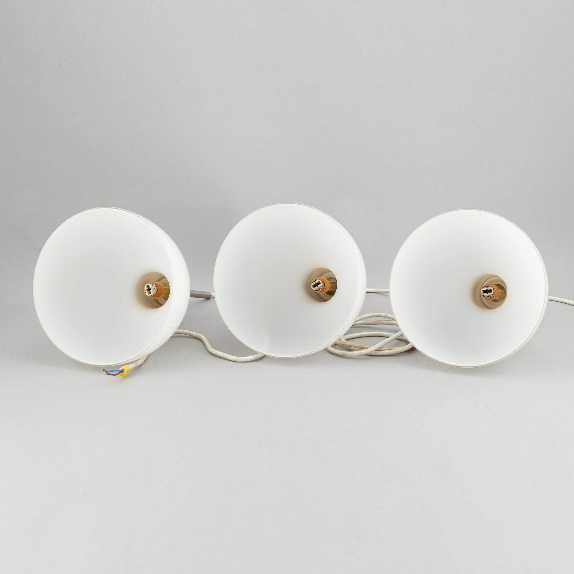 Louis Poulsen, a set of three 'Toldbod' ceiling lights, Denmark.