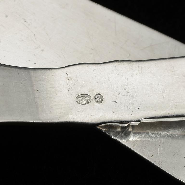 BESTICKSERVIS, 73 delar, sterlingsilver, "Olympia", Carl M Cohr, Köpenhamn, 1930-tal, importstmpl. Vikt 2 680 g.
