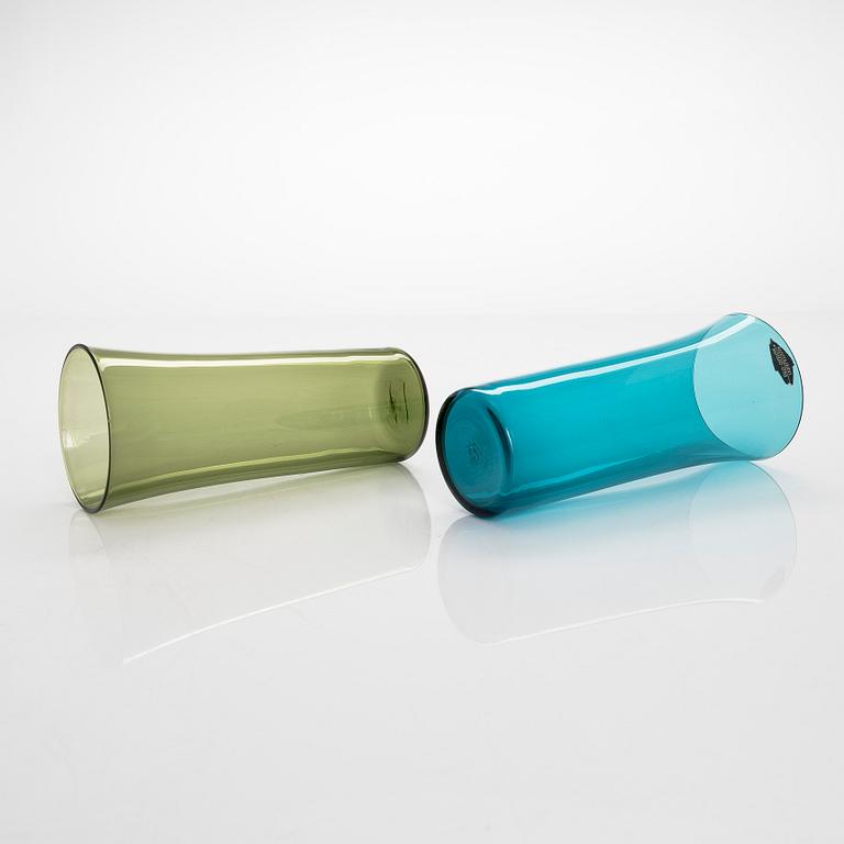 Kaj Franck,  18 model 1725 "Trumpetti" drinking glasses Nuutajärvi Notsjö, Finland. 1958-63.