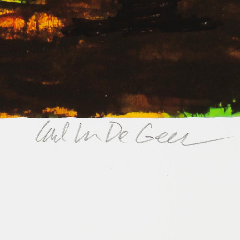 Carl Johan De Geer, färglitografi, signerad 20/20.