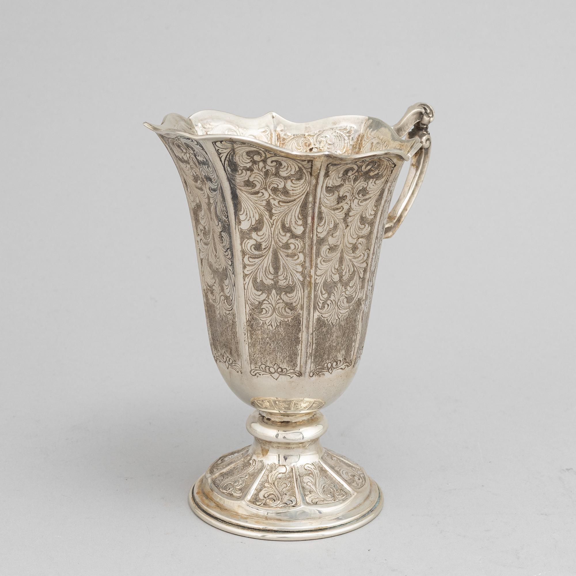 A silver jug, Swedish import marks.