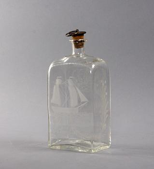 FLASKSCHATULL, 1800-talets första hälft.