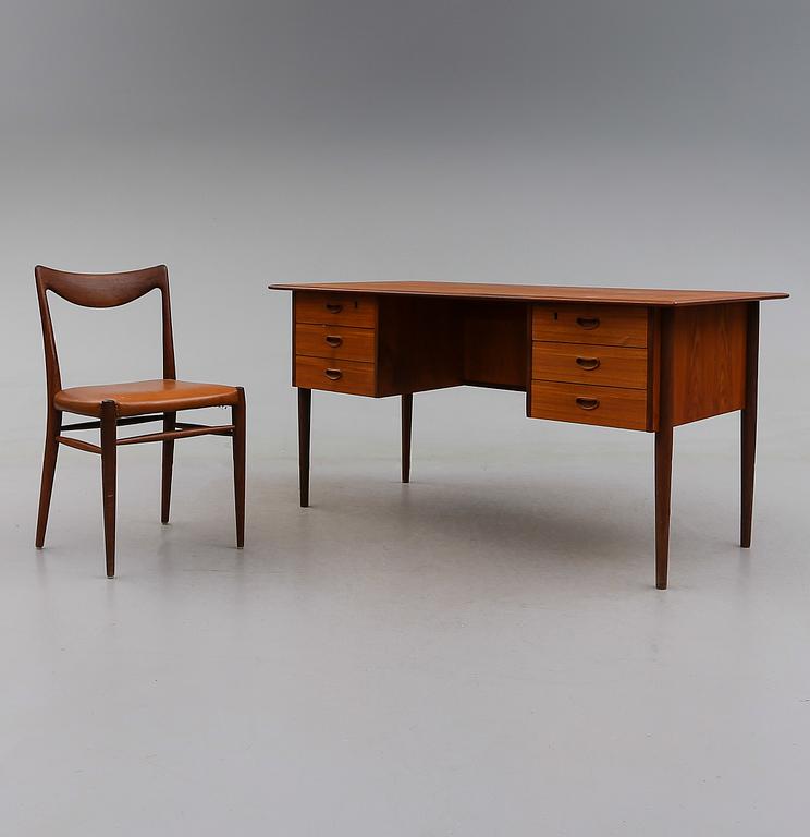 SKRIVBORD MED STOL, Danmark, 1900-talets andra hälft.