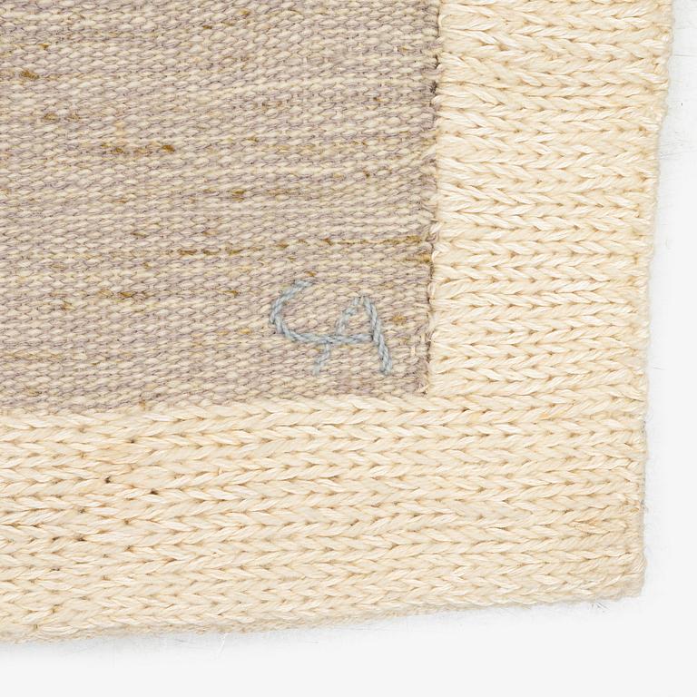 Cecilia Andersson, a tapestry, 'Att fångas i flykten', flat weave, c. 150 x 112 cm, signed CA.