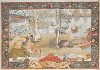 BONAD, motiv efter Carl Larsson. 186 x 137 cm.