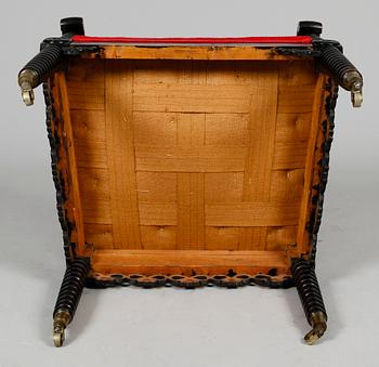 KARMSTOL, svärtat trä, sekelskiftet 1900.