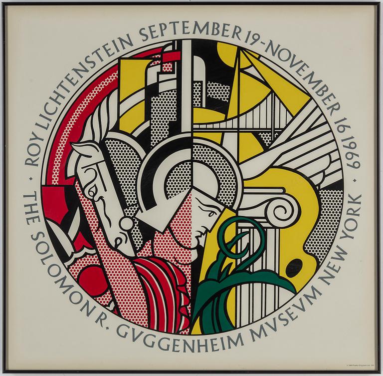 ROY LICHTENSTEIN, utställningsaffisch, The Salomon R. Guggenheim Museum, New York.