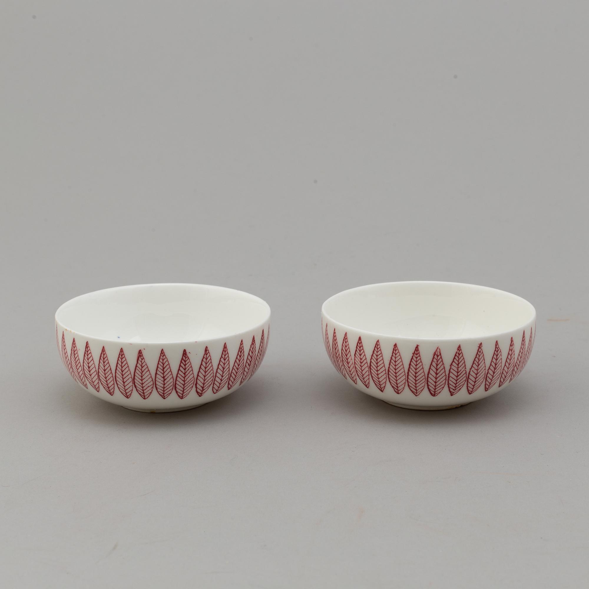 STIG LINDBERG, kaffeservis, 15 delar, porslin, "Salix", Gustavsberg.