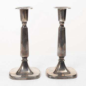 Tore Eldh, A pair of silver candle sticks, Ceson, Gothenburg 1987.