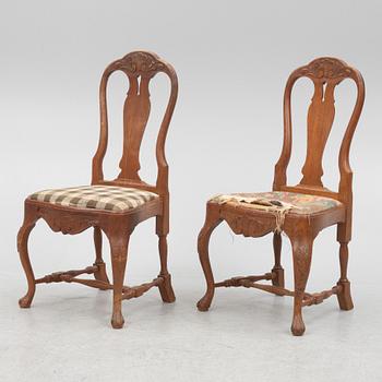 Chairs, 6 pcs, Rococo style, early 20th century.