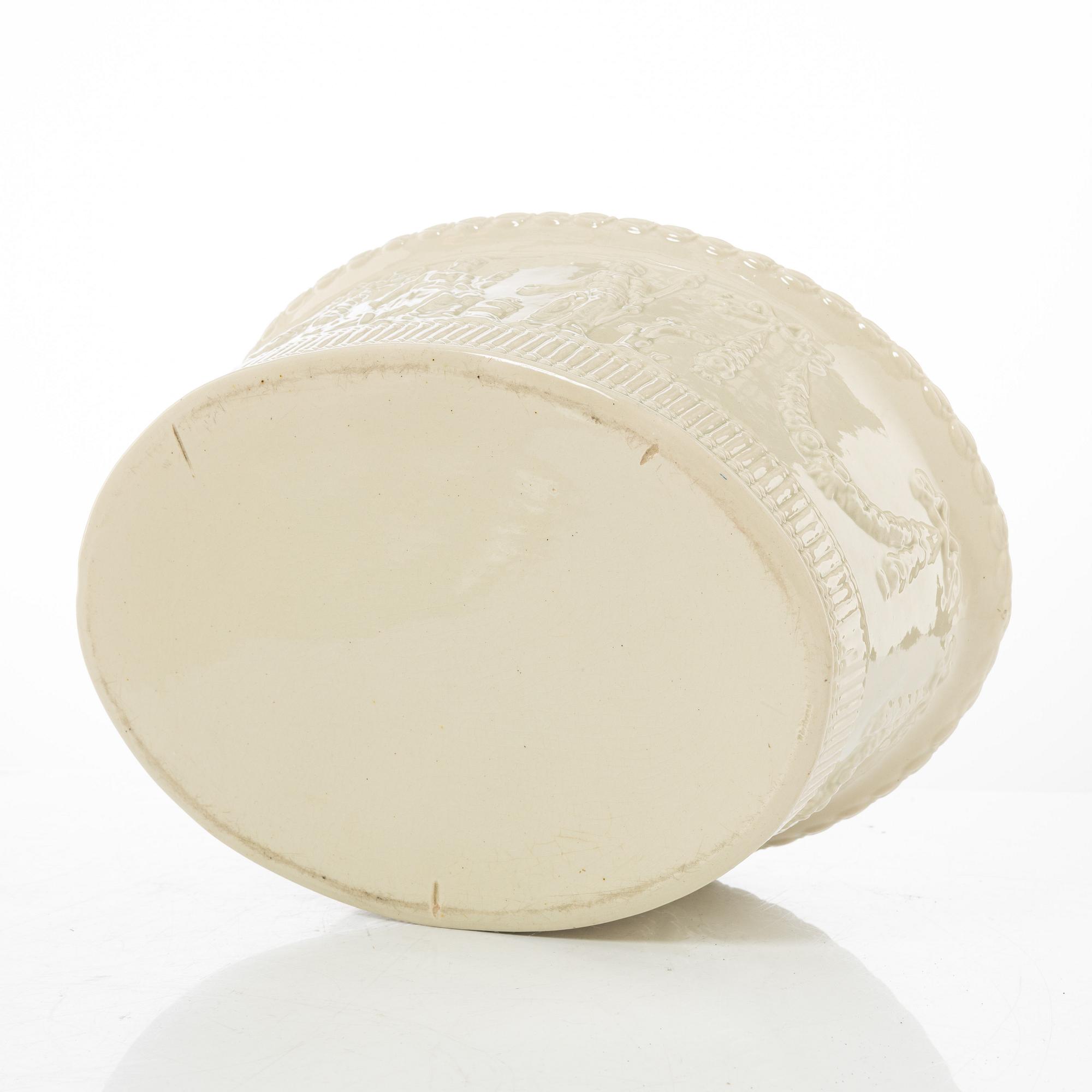 A creamware pâté terrine, Rörstrand, Sweden, first part of the 19th century.