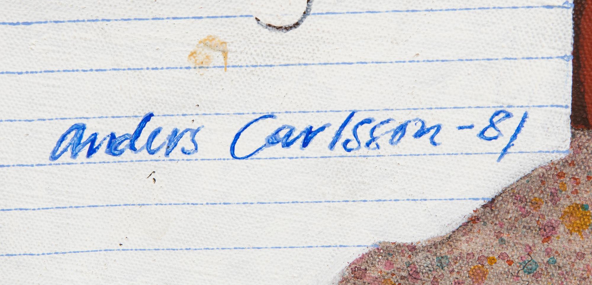 Anders Carlsson, oil on canvas signed and dated 81.