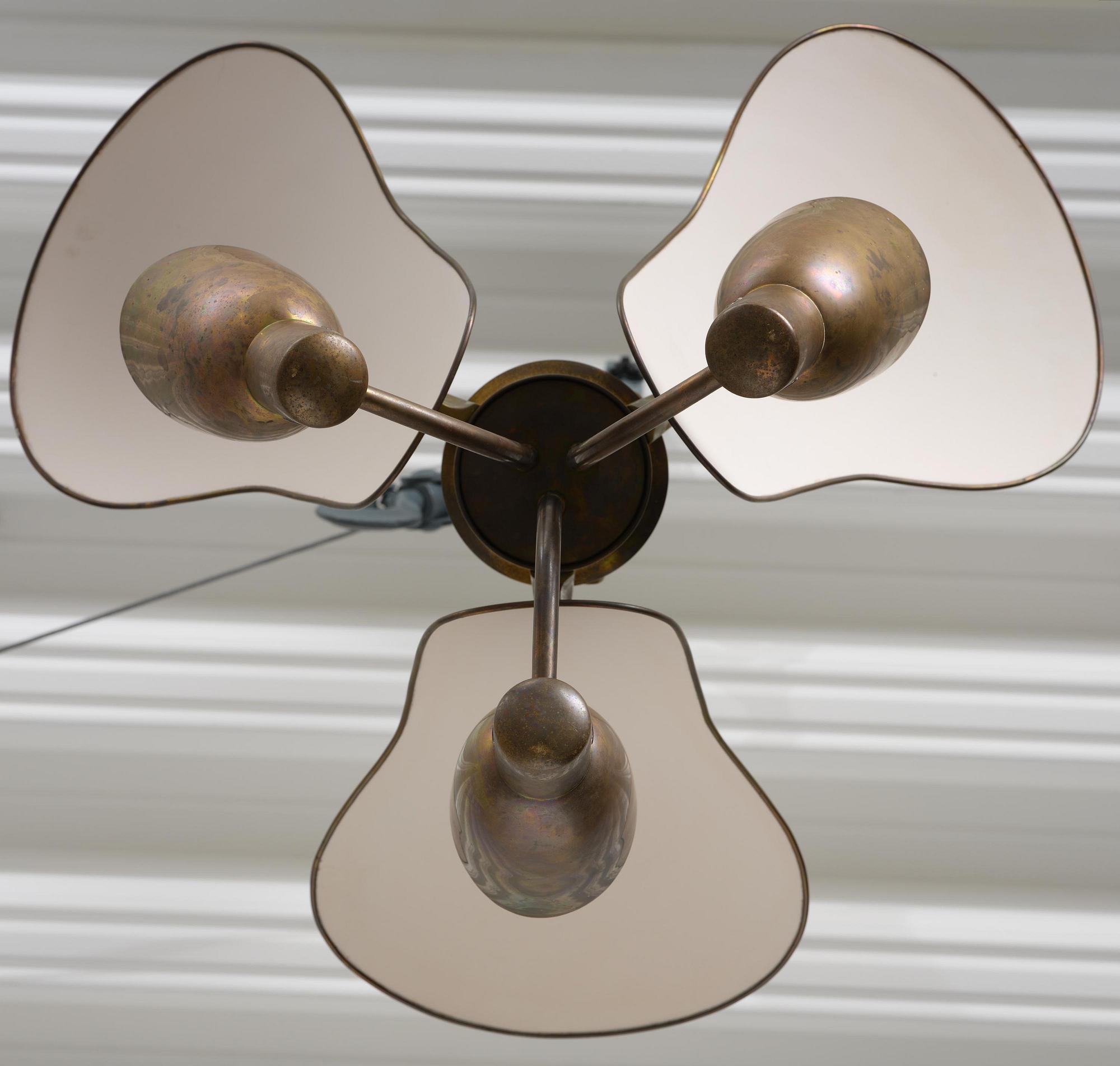 Carl-Axel Acking, a ceiling lamp model "980", Bröderna Malmströms Metallvarufabrik, Malmö, 1940s.