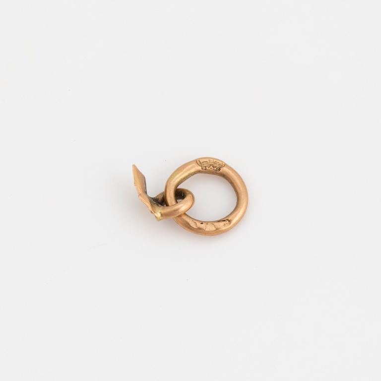 A chain and locket with hairwork.