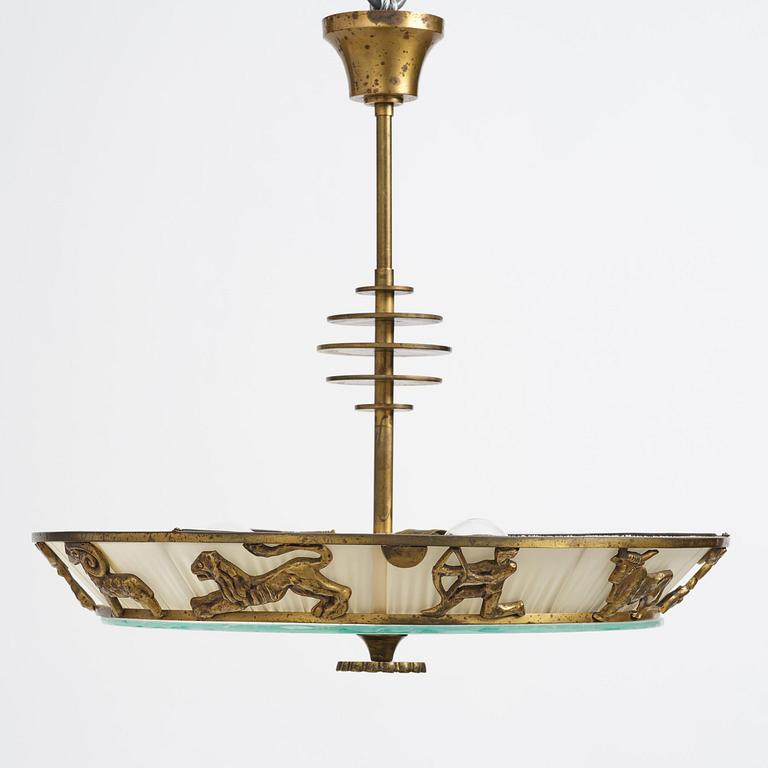 Bröderna Malmströms Metallvarufabrik, a ceiling lamp model "1566", Malmö, 1940s.