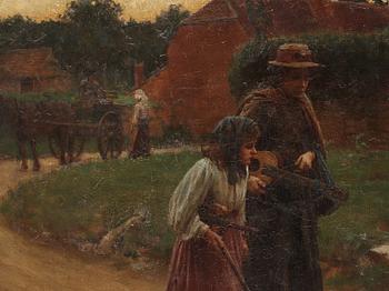 WALTER LANGLEY, olja på duk, signerad Walter Langley och daterad 1899.
