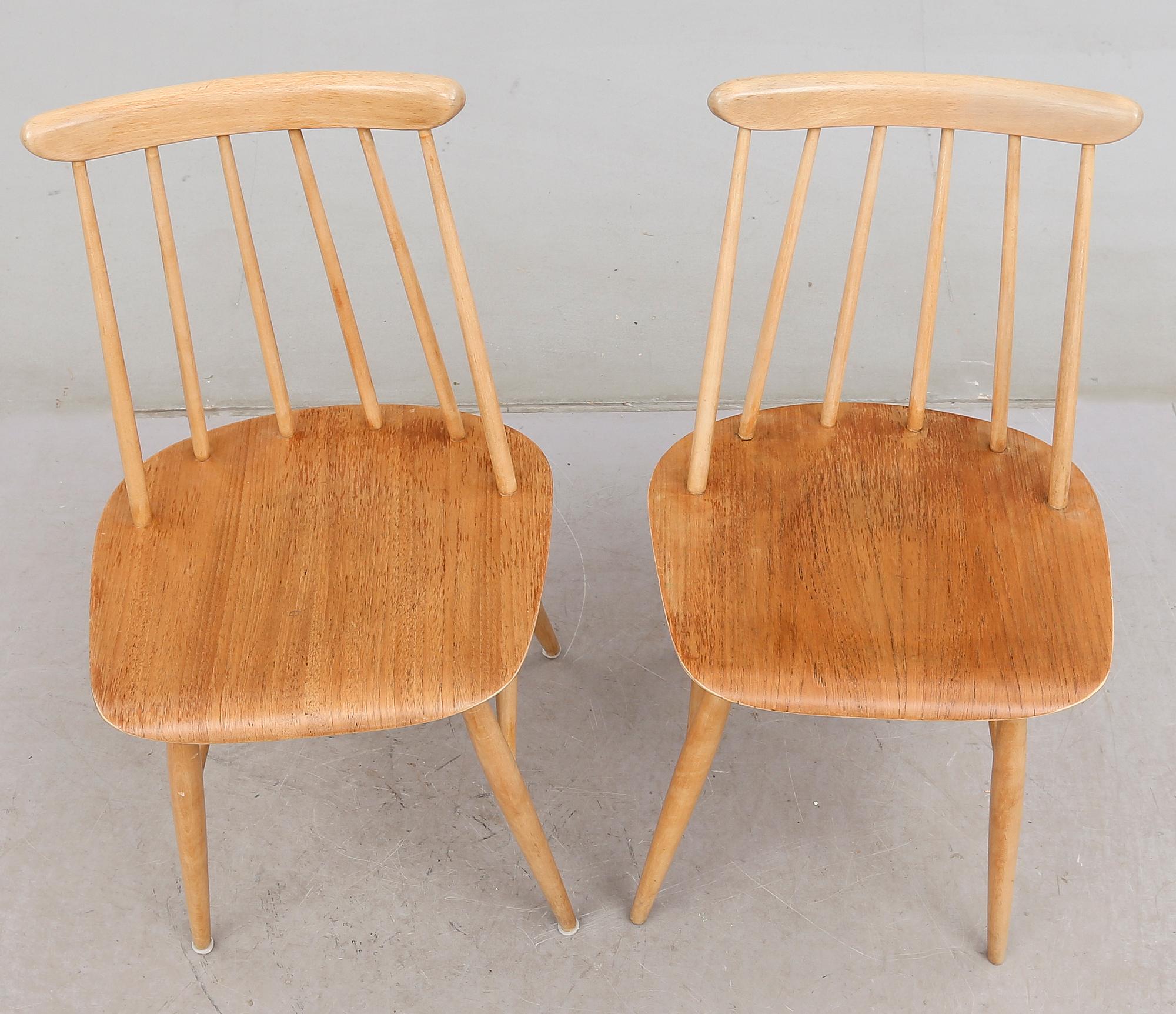 STOLAR, 1 par, "Fanett", Ilmari Tapiovaara, Edsbyverken, 1950-tal.
