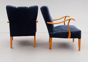 FÅTÖLJER, 1 par, 1900-talets mitt.