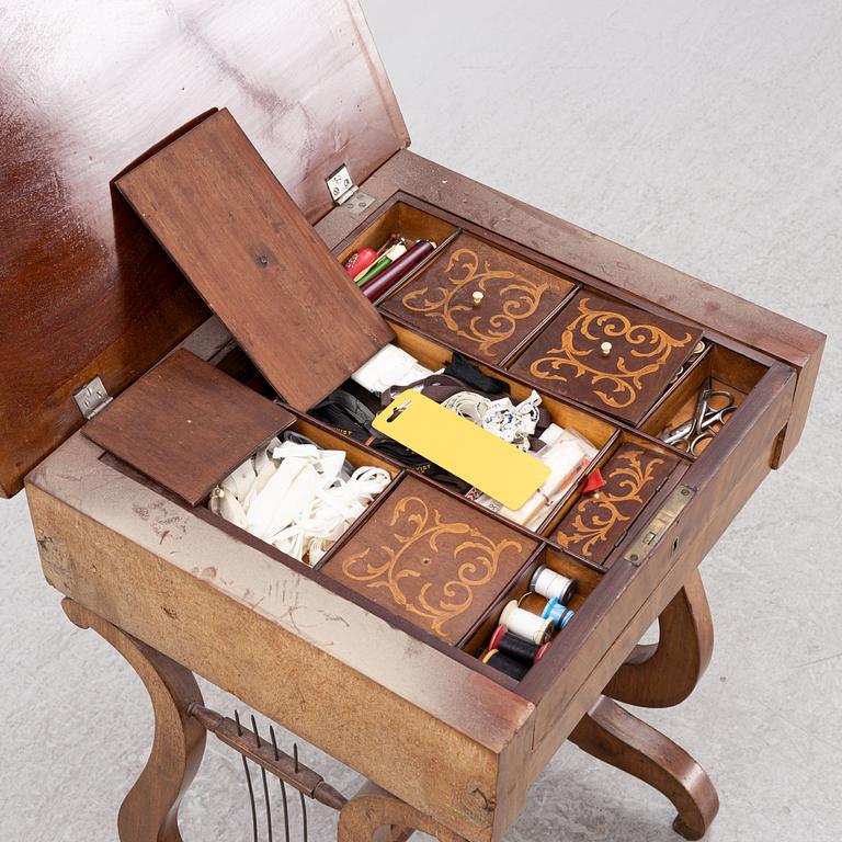 A Swedish Empire sewing table, first half of the 19th century.