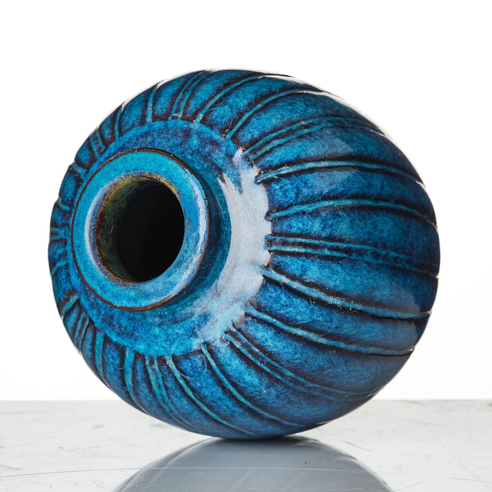 Wilhelm Kåge, Two Farsta stoneware vases, Gustavsberg Studio, 1948 and 1950.
