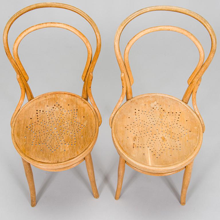 A set of four chairs by Jacob & Josef Kohn, Vienna turn of the 20th century.