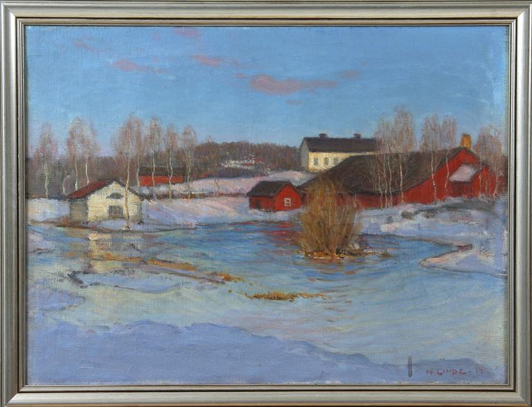HJALMAR LINDE, olja på duk, sign o dat -97.