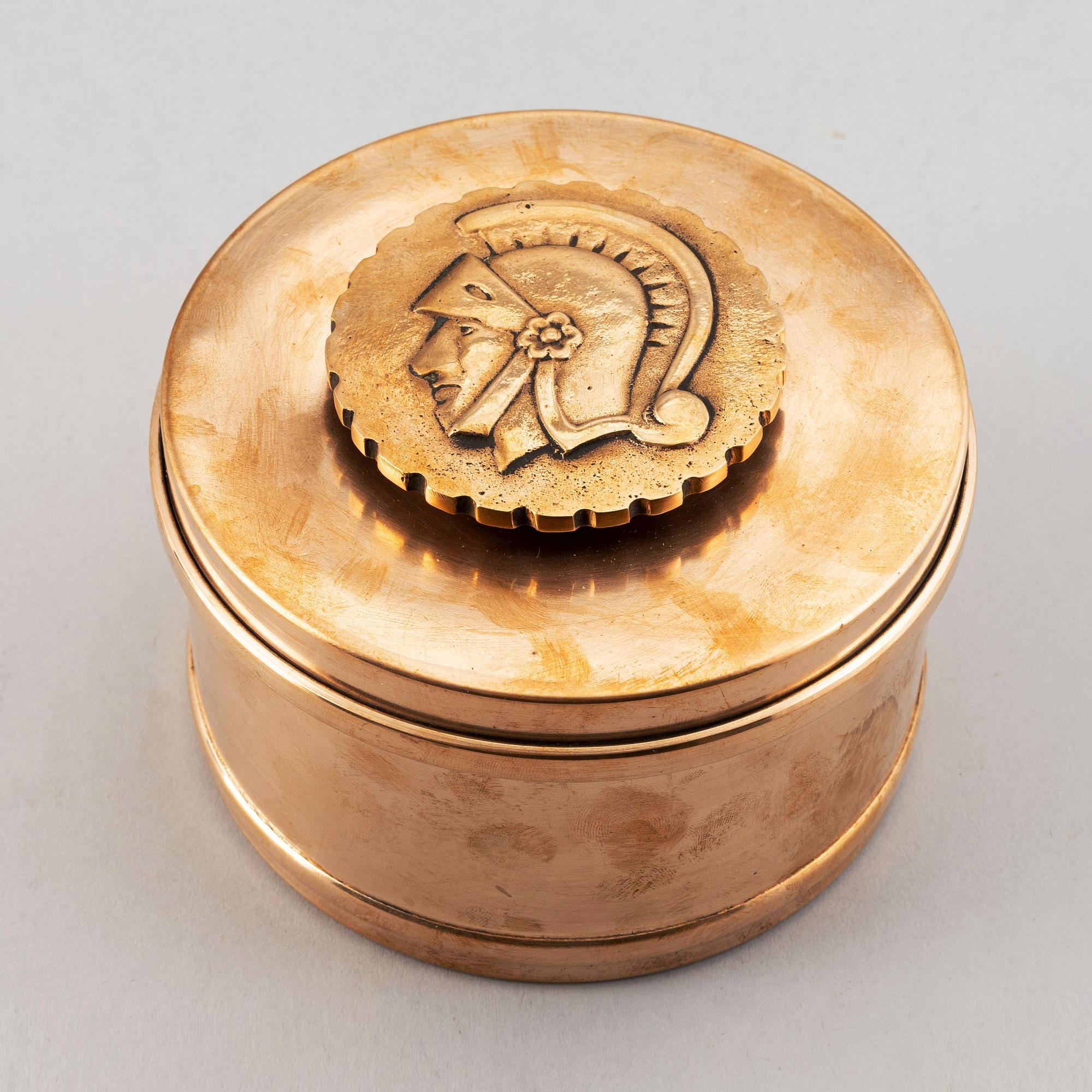 A 1920's/30's bronze tobacco box from Nils Johan.