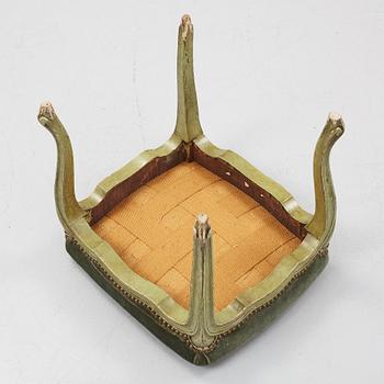 A Rococo style stool, 19th Century.
