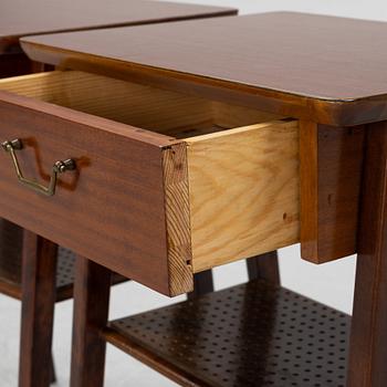 Sängbord, ett par, 1900-talets mitt.