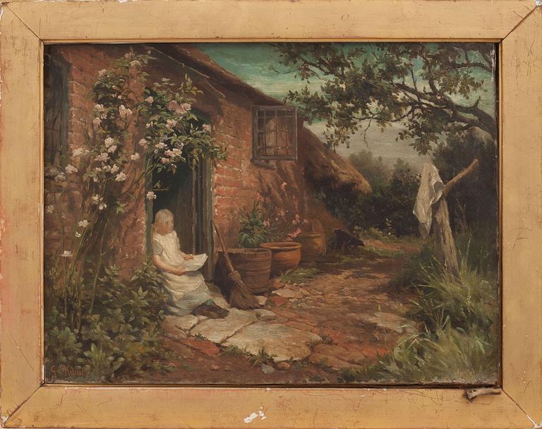 GEORGE AUGUST HOLMES, olja på duk, signerad.