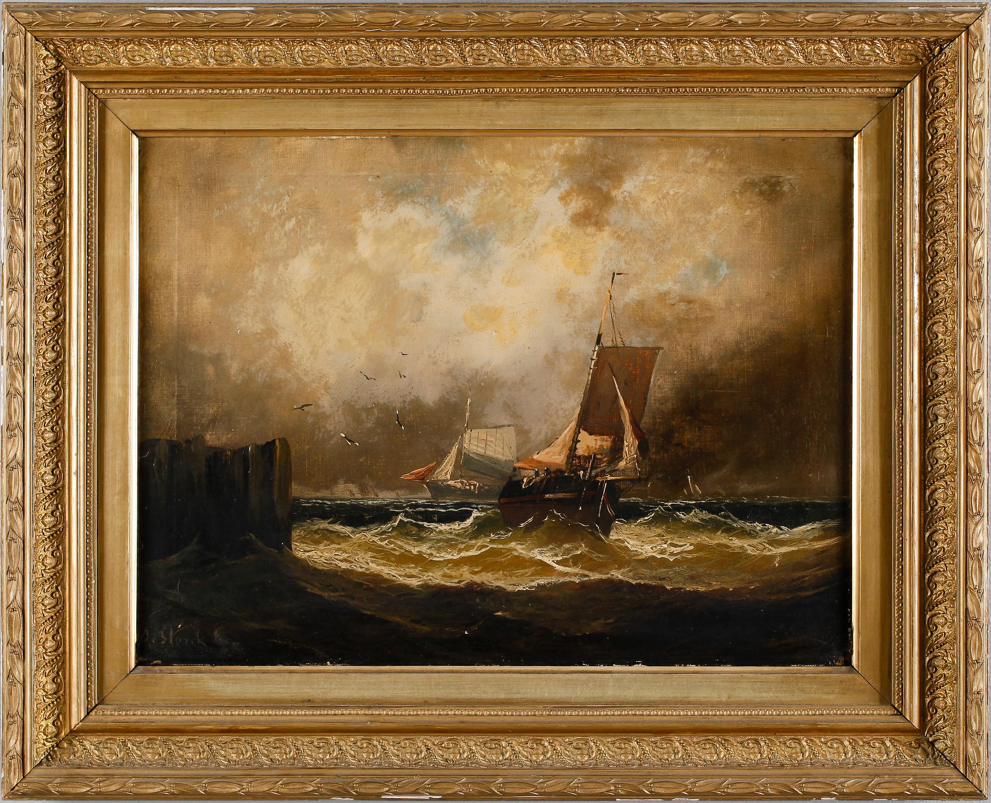 OKÄND KONSTNÄR, olja på duk, signerad A Storck fec, 1800-tal.