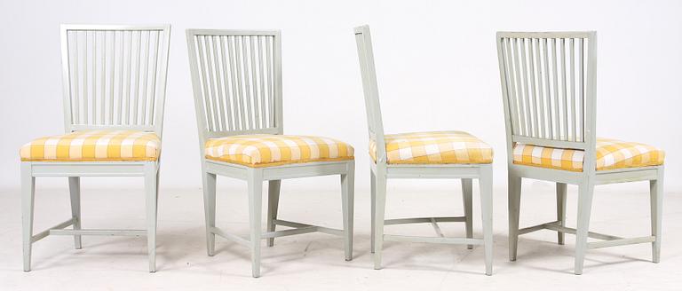 STOLAR, 4 st, gustavianska provinsarbeten, 1700/1800-tal.