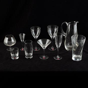 Glasservis, 94 delar. Märkt Christineholm, Bohemian Chrystal.