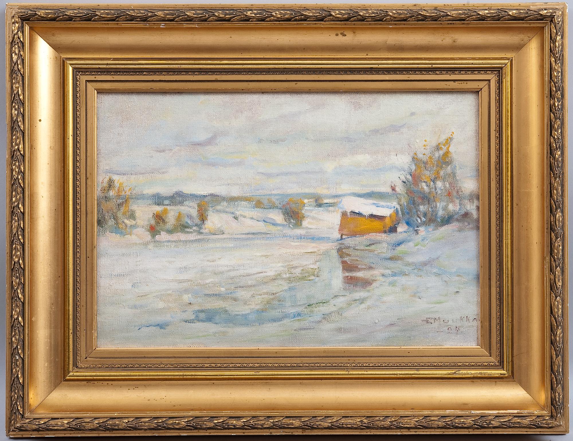 ELIAS MUUKKA, öljy kankaalle, sign. ja päiv. -24.