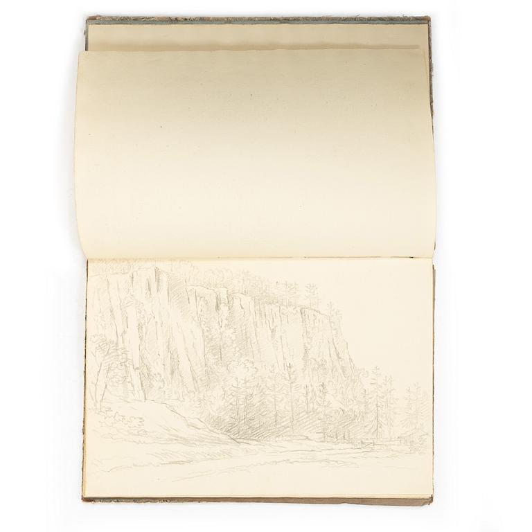Carl Johan Fahlcrantz, Sketchbook with 28 topographical pencil drawings.