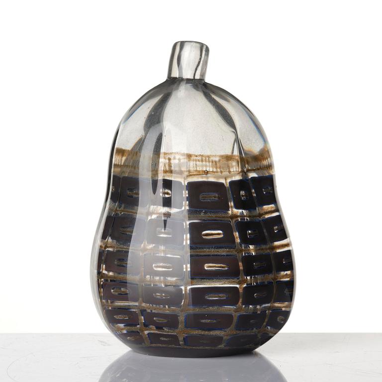 Edward Hald, an aqua-graal glass vase, Orrefors 1958.