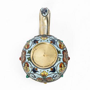 A Russian silver kovsh, Moscow, early 20th century.