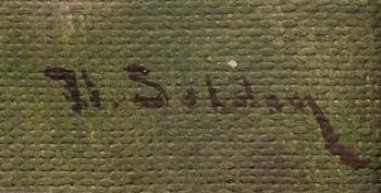 UUNO SOLDAN, öljy kankaalle, signeerattu.