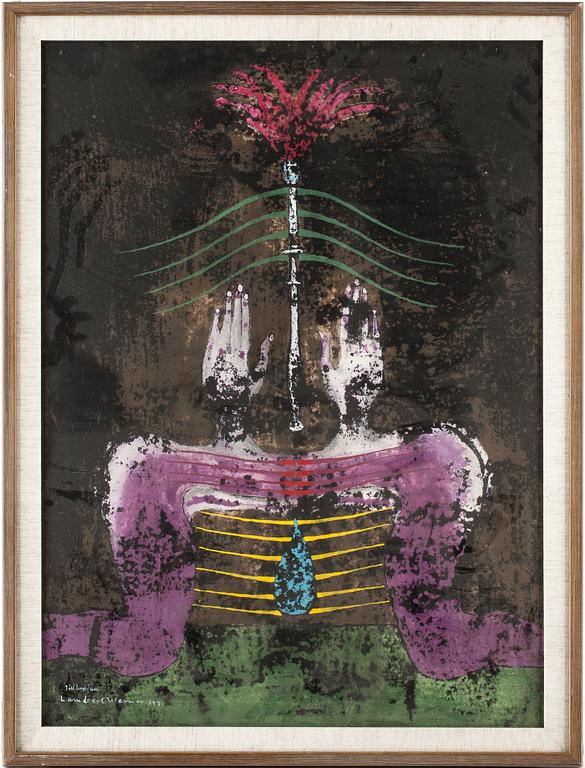 LAMBERT WERNER, gouache. Signerad och daterad 1971.