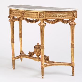 Konsolbord. Stockholmsarbete, sent 1700-tal, Gustavianskt.