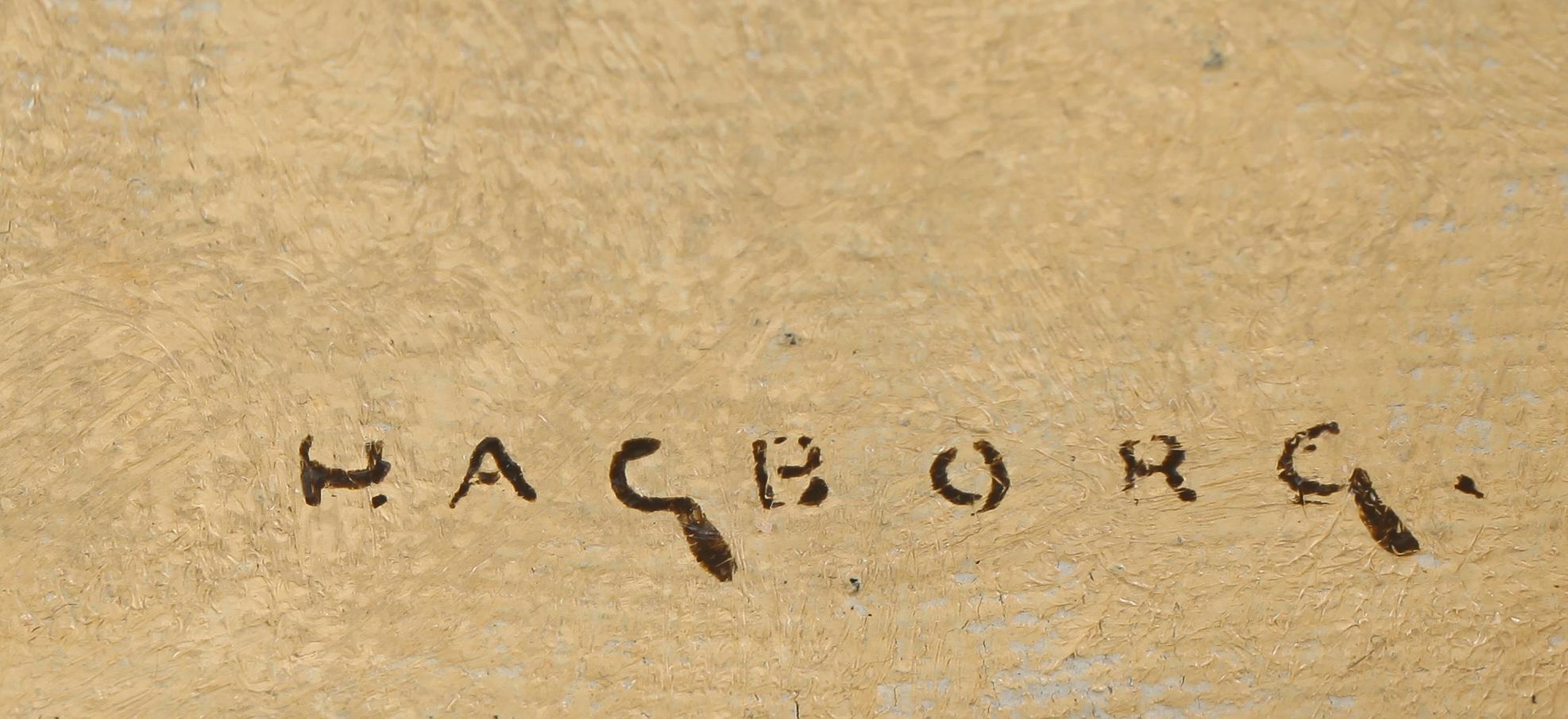 AUGUST HAGBORG, olja på duk, signerad.