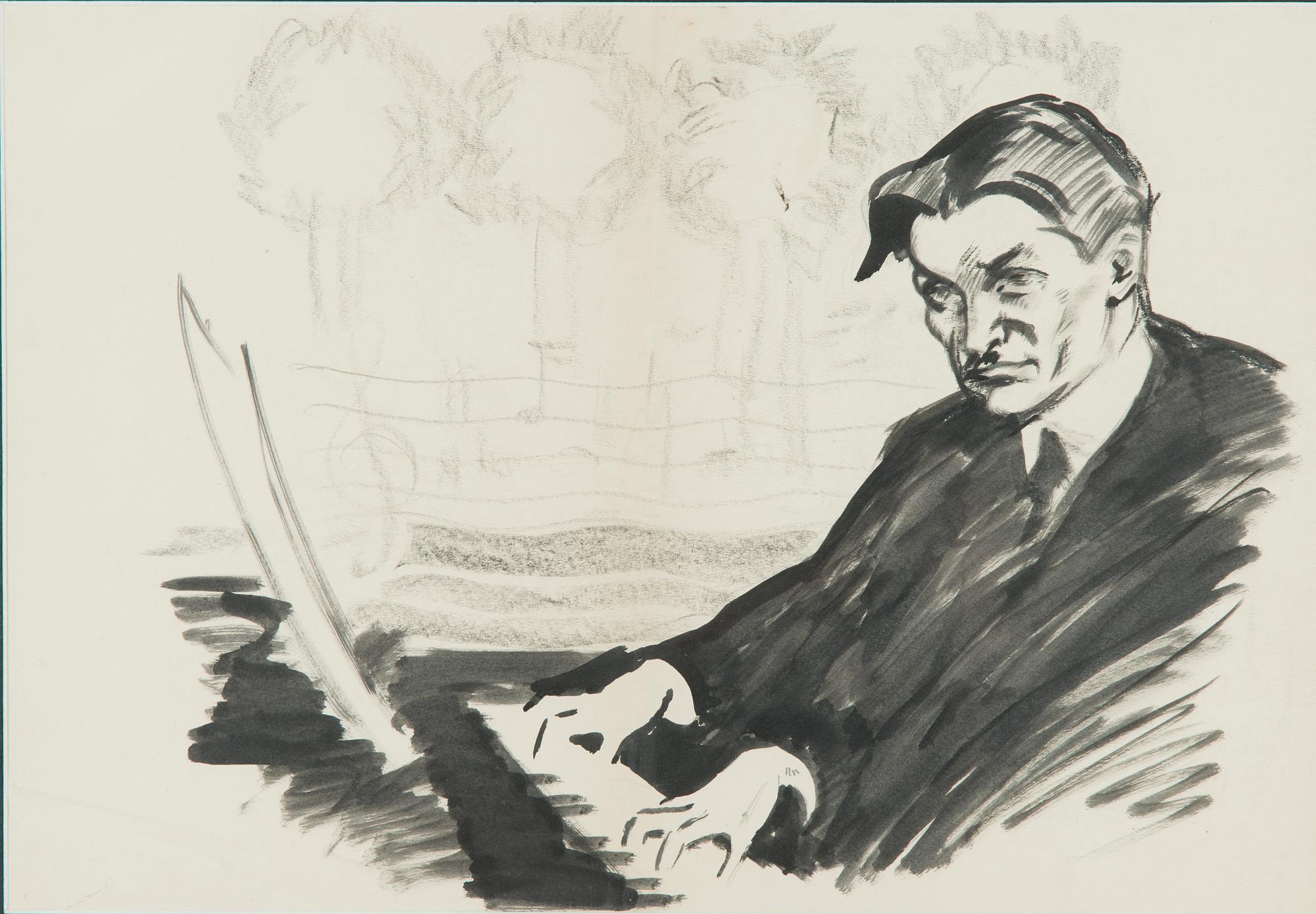 Santeri Salokivi, Selim Palmgren vid pianot.