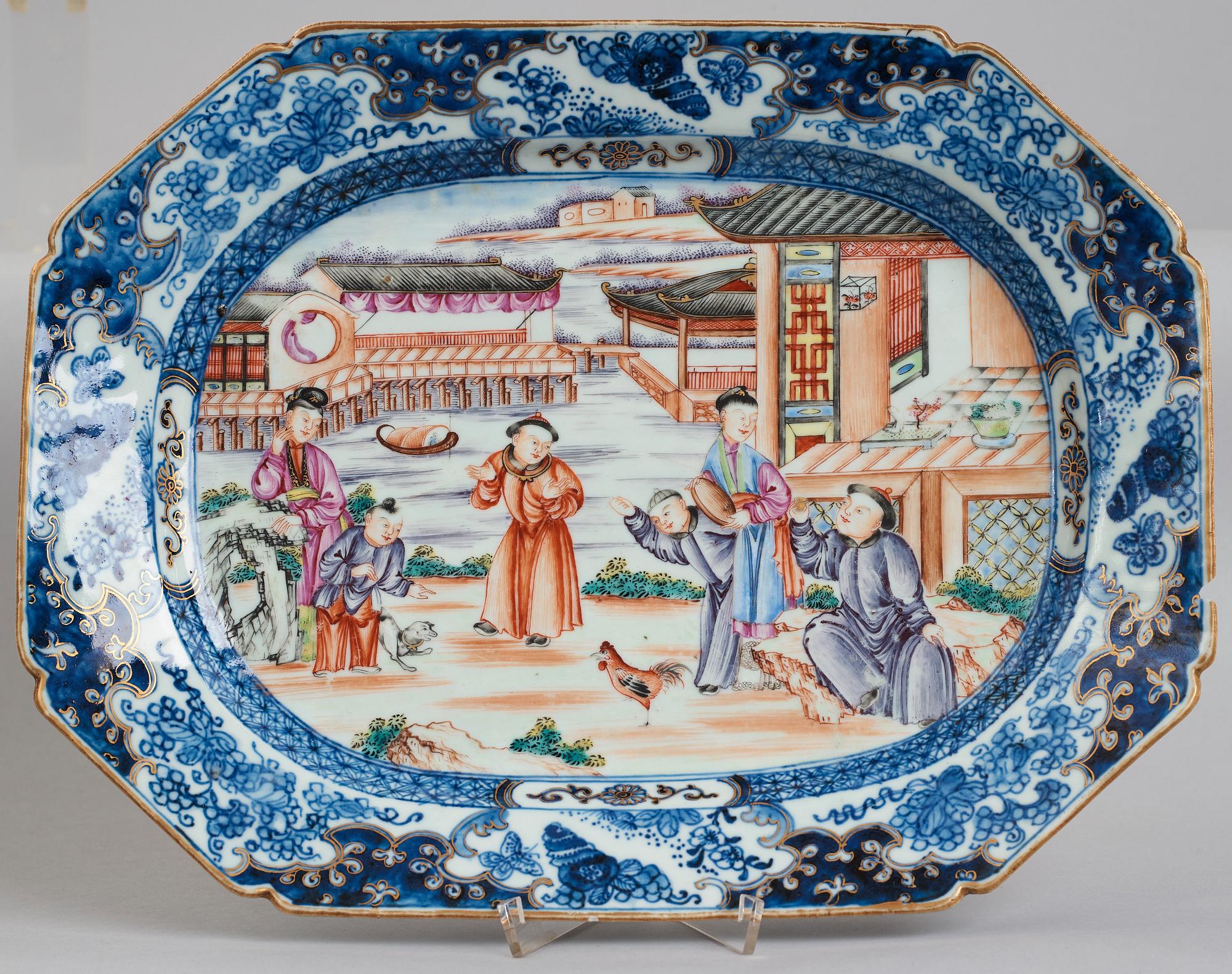 A part dinner service, Qing dynasty, Qianlong (1736-95) (25 pieces).