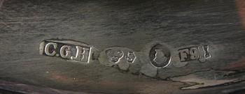 LJUSSTAKAR, ett par. Silver, C.G Hallberg 1956.